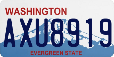 WA license plate AXU8919