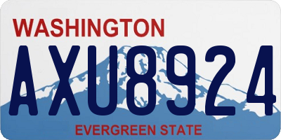 WA license plate AXU8924