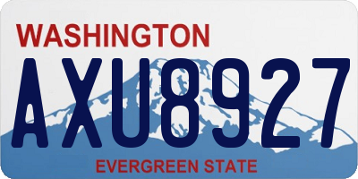 WA license plate AXU8927