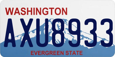 WA license plate AXU8933