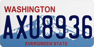 WA license plate AXU8936