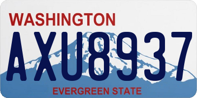 WA license plate AXU8937