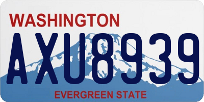 WA license plate AXU8939