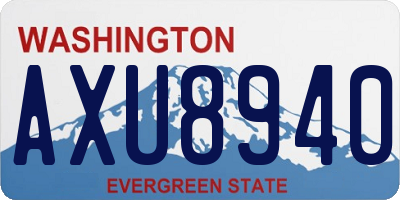 WA license plate AXU8940
