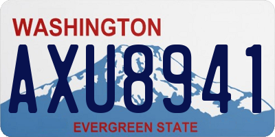 WA license plate AXU8941