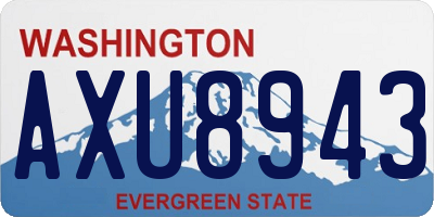 WA license plate AXU8943