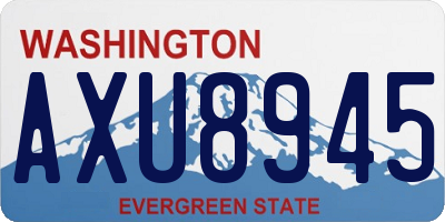 WA license plate AXU8945