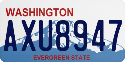 WA license plate AXU8947