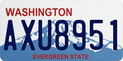 WA license plate AXU8951