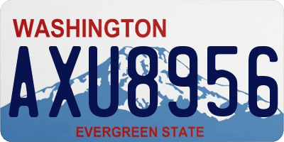 WA license plate AXU8956