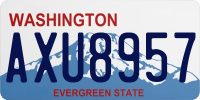 WA license plate AXU8957