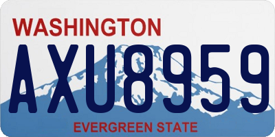 WA license plate AXU8959