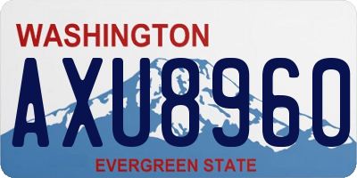 WA license plate AXU8960
