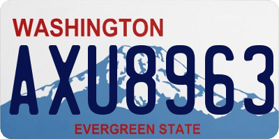WA license plate AXU8963