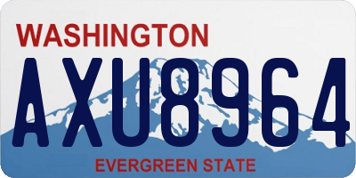 WA license plate AXU8964