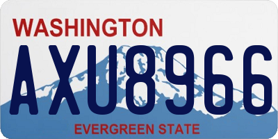 WA license plate AXU8966