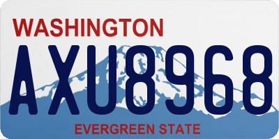 WA license plate AXU8968