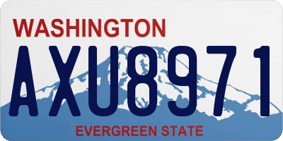 WA license plate AXU8971