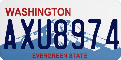 WA license plate AXU8974
