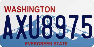 WA license plate AXU8975