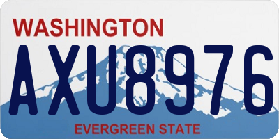 WA license plate AXU8976