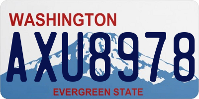 WA license plate AXU8978