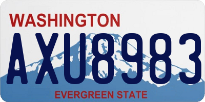 WA license plate AXU8983