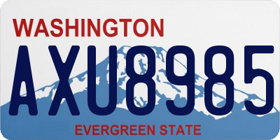 WA license plate AXU8985