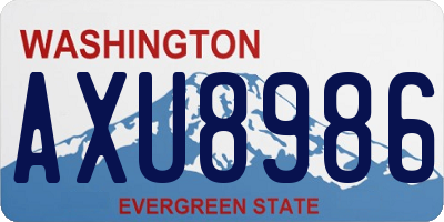 WA license plate AXU8986