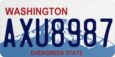 WA license plate AXU8987