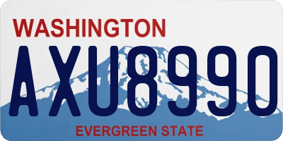 WA license plate AXU8990