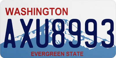 WA license plate AXU8993