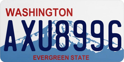 WA license plate AXU8996