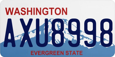 WA license plate AXU8998