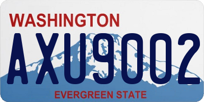 WA license plate AXU9002