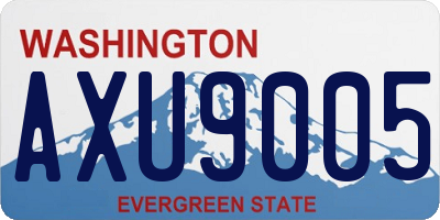WA license plate AXU9005