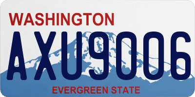 WA license plate AXU9006
