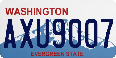 WA license plate AXU9007