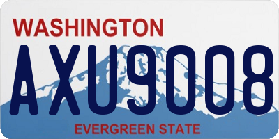 WA license plate AXU9008
