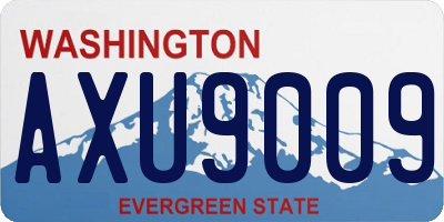 WA license plate AXU9009