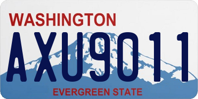 WA license plate AXU9011