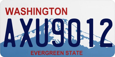 WA license plate AXU9012
