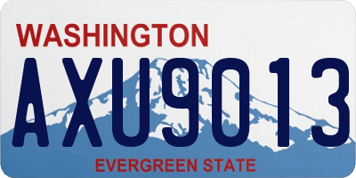 WA license plate AXU9013