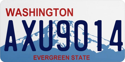 WA license plate AXU9014
