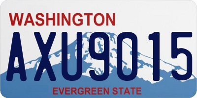WA license plate AXU9015