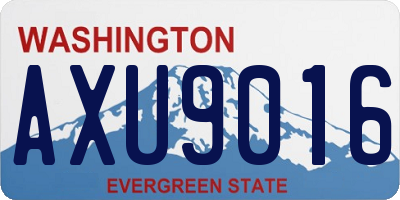 WA license plate AXU9016