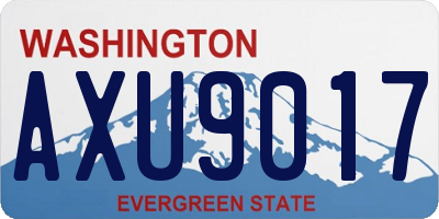 WA license plate AXU9017
