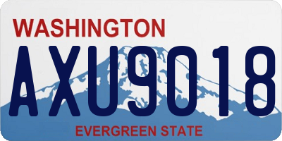 WA license plate AXU9018