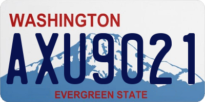 WA license plate AXU9021