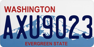 WA license plate AXU9023